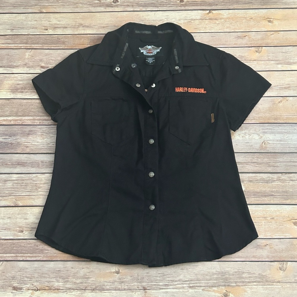 Harley-Davidson Black Button Up Shirt